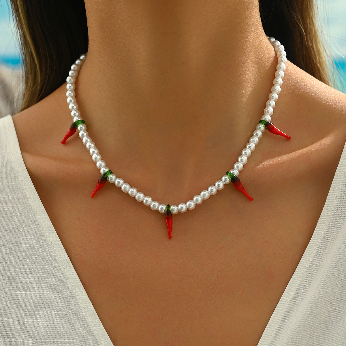 Wholesale  Small Pepper  Pearl Necklace