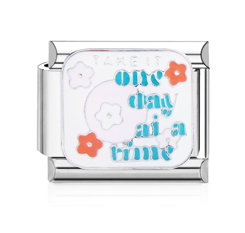 Wholesale Italian Charm Bracelet 9mm DIY Splicing Cute Creative Stainless Steel Composable Bracelet