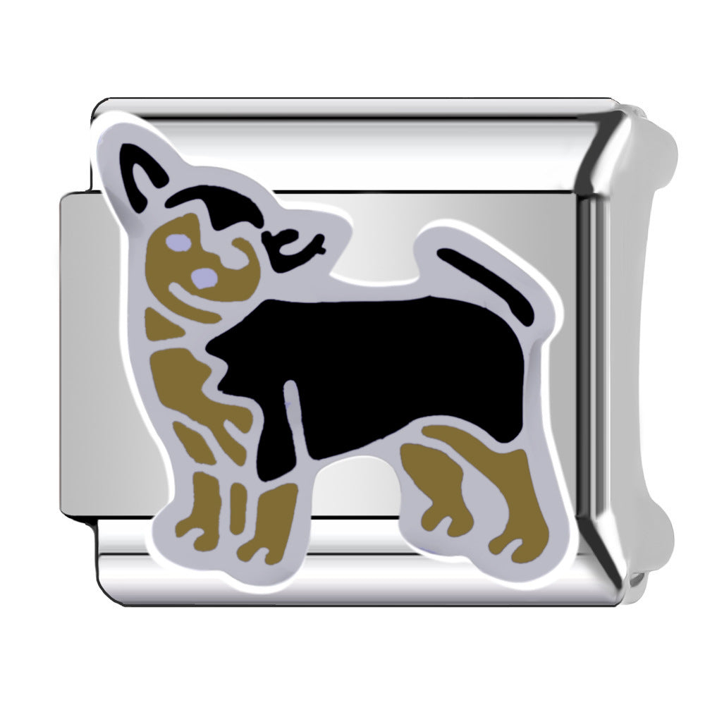 Wholesale  Italian Charm Bracelet 9mm DIY pet dogs Creative Stainless Steel Composable Bracelet