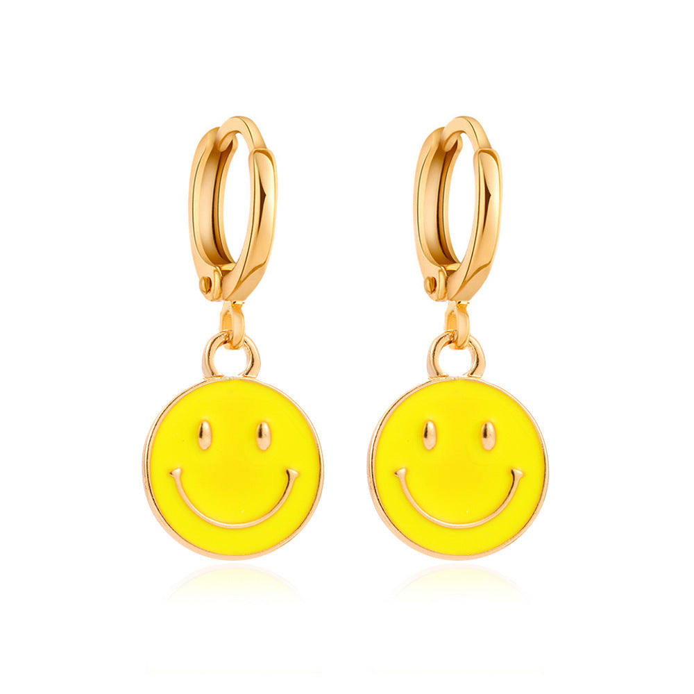 Wholesale  color drop oil C- shaped earrings