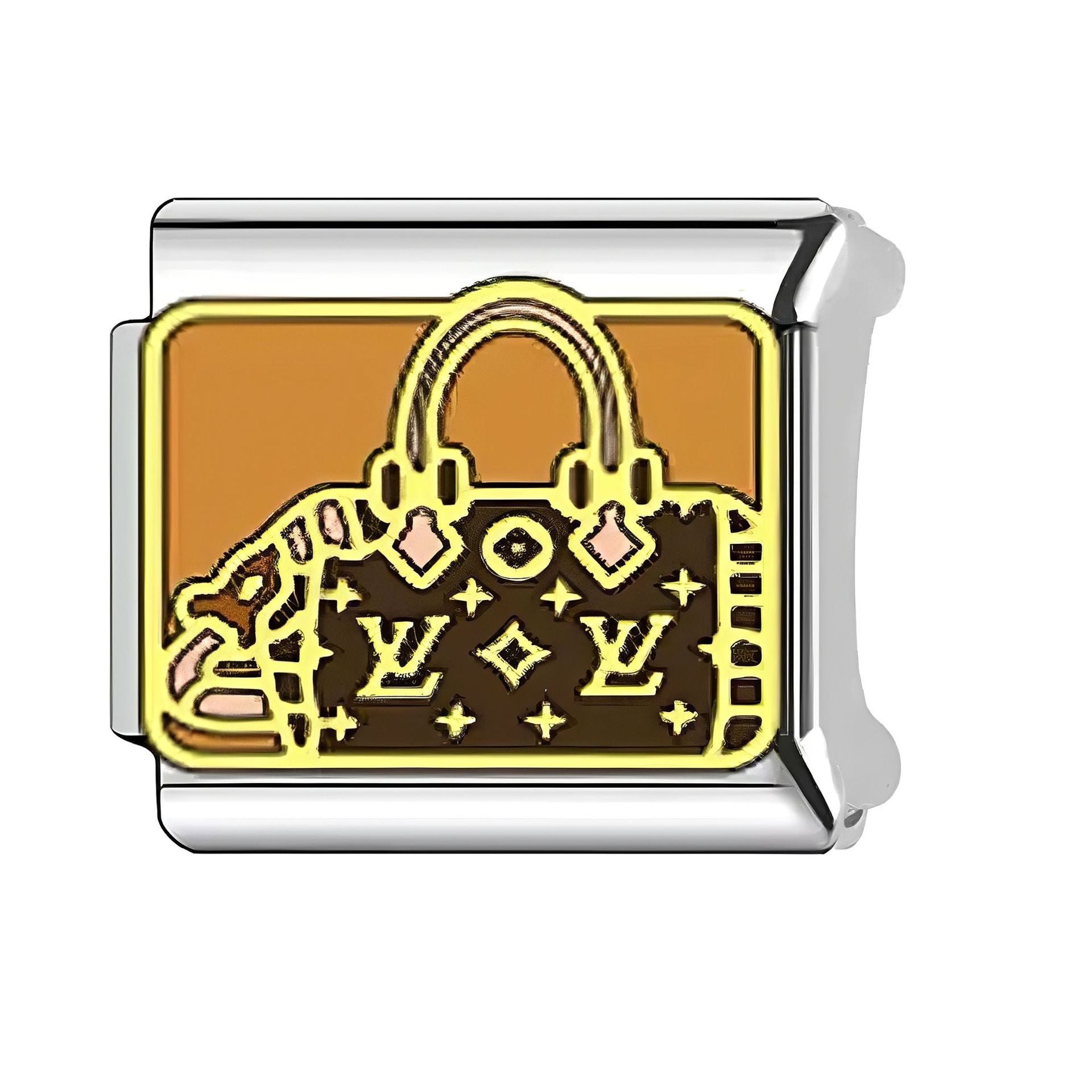 Wholesale Italian Charm Bracelet 9mm DIY Splicing Fashion Bag Pattern Stainless Steel Composable Bracelet