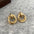 Wholesale real gold knot multi-layer geometric dangling earrings