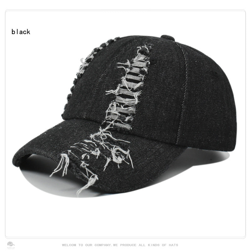 Wholesale Washed Denim Ripped Hat Baseball Cap ACC-HT-XuP013