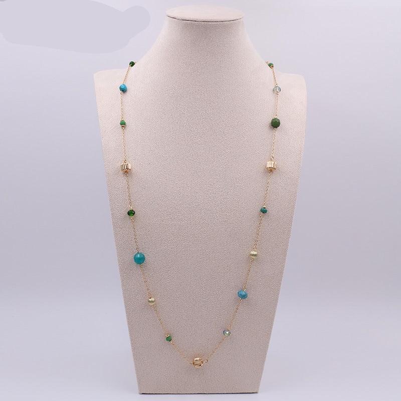 Wholesale temperament personality long female retro necklace