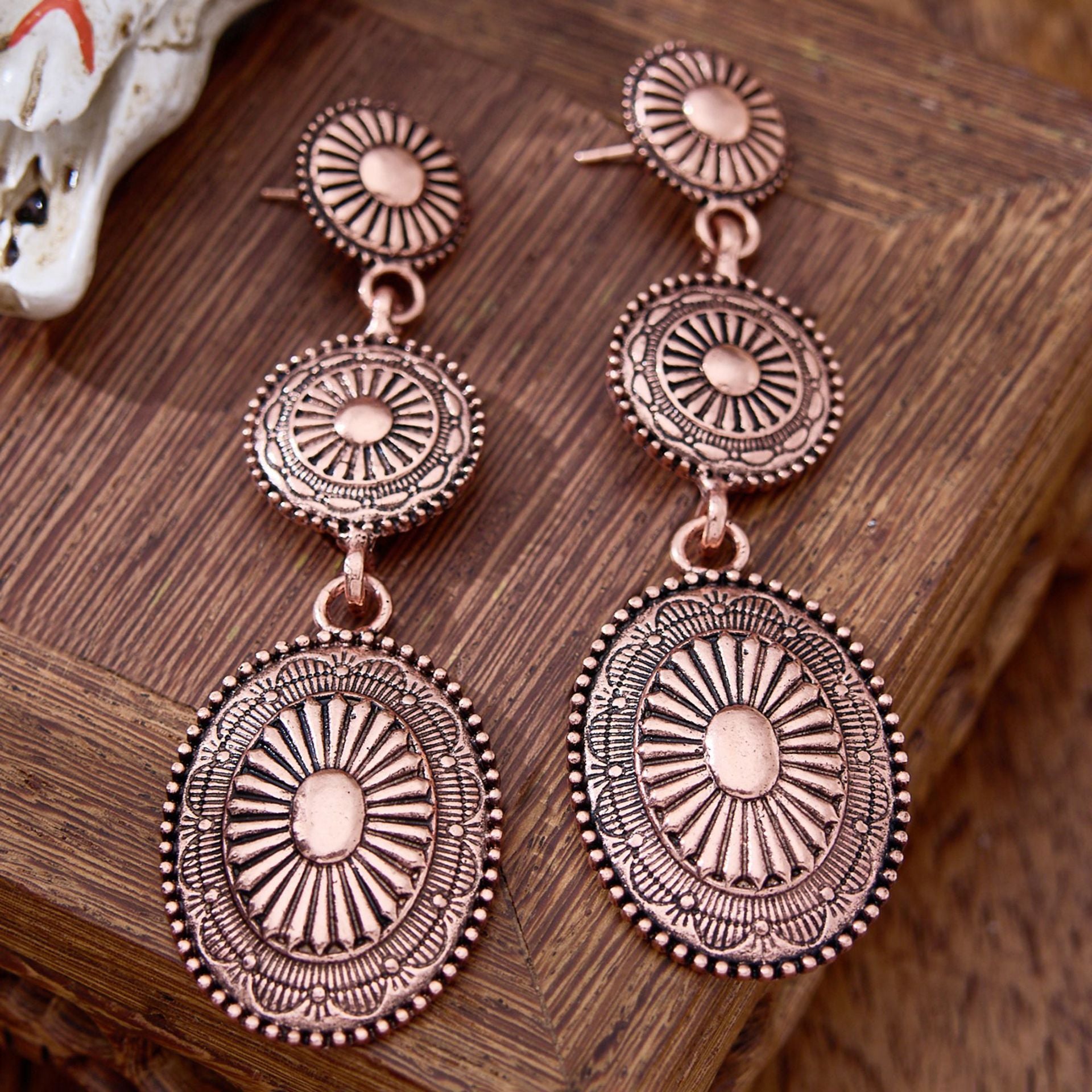 Wholesale Vintage Long Drop Earrings Retro Western Ethnic Style Jewelry Accessory Everyday Wear