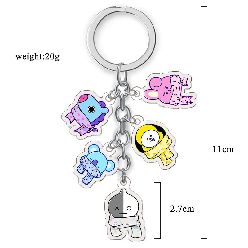 Wholesale Animation Peripherals Cartoon Cute Acrylic Keychain Transparent Pendant ACC-KC-XinFan001