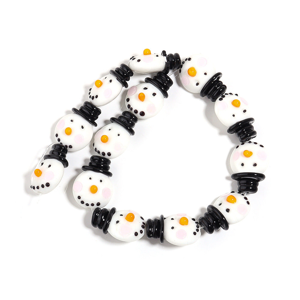 Wholesale  Glazed Color Christmas  Focal Beads DIY Bead Accessories