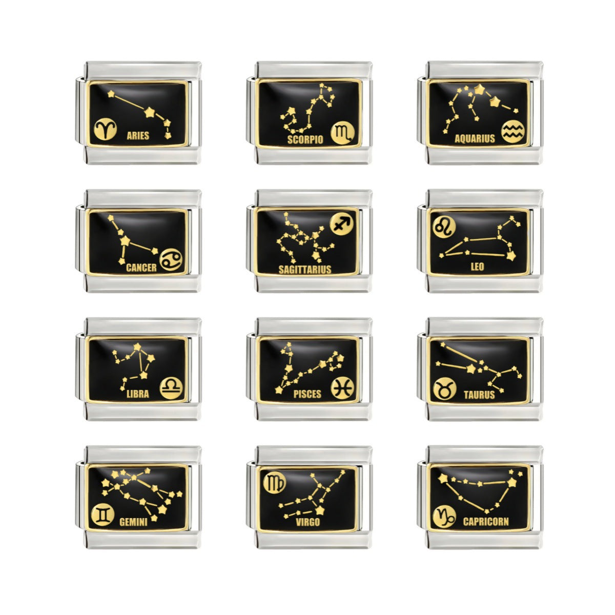 Wholesale 9mm Italian Charm Starter Bracelets DIY square Single Section Creative Stainless Steel Composable Bracelet