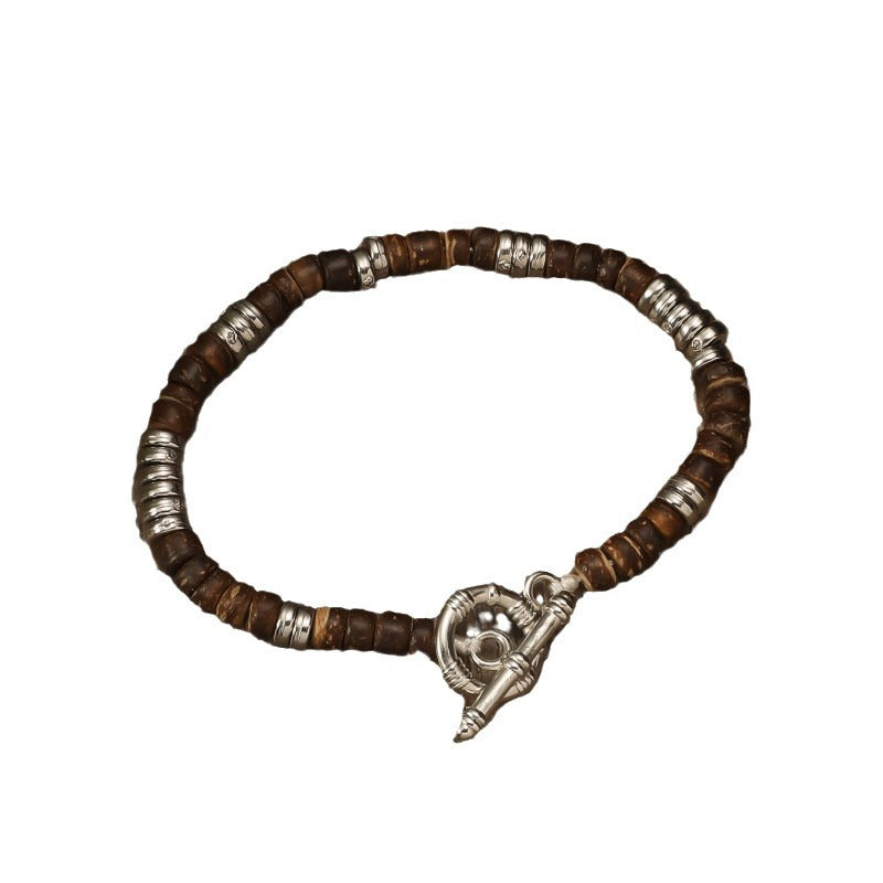 Wholesale Vintage Turquoise Coconut Shell Handmade Beaded Bracelets ACC-BT-JunJie013