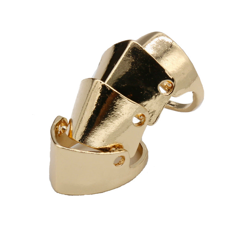 Wholesale punk style metal armor ring
