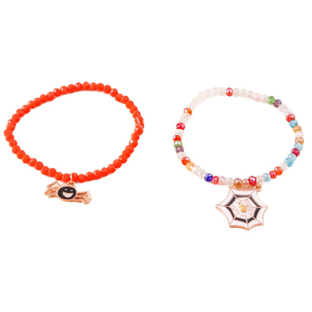 Wholesale Halloween beaded bracelet  spider web spider bracelet