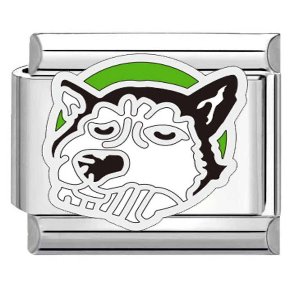 Wholesale Dog Pattern Italian Charms Bracelet Original Design Titanium Steel DIY Jewelry Accessory Gift