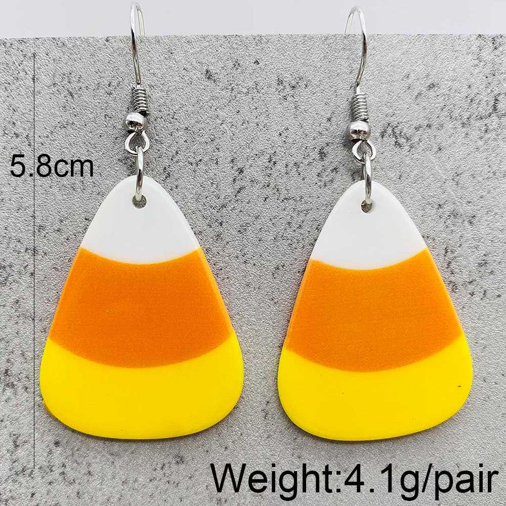 Wholesale Halloween 3D Candy Corn Acrylic Earrings ACC-ES-ChenY052