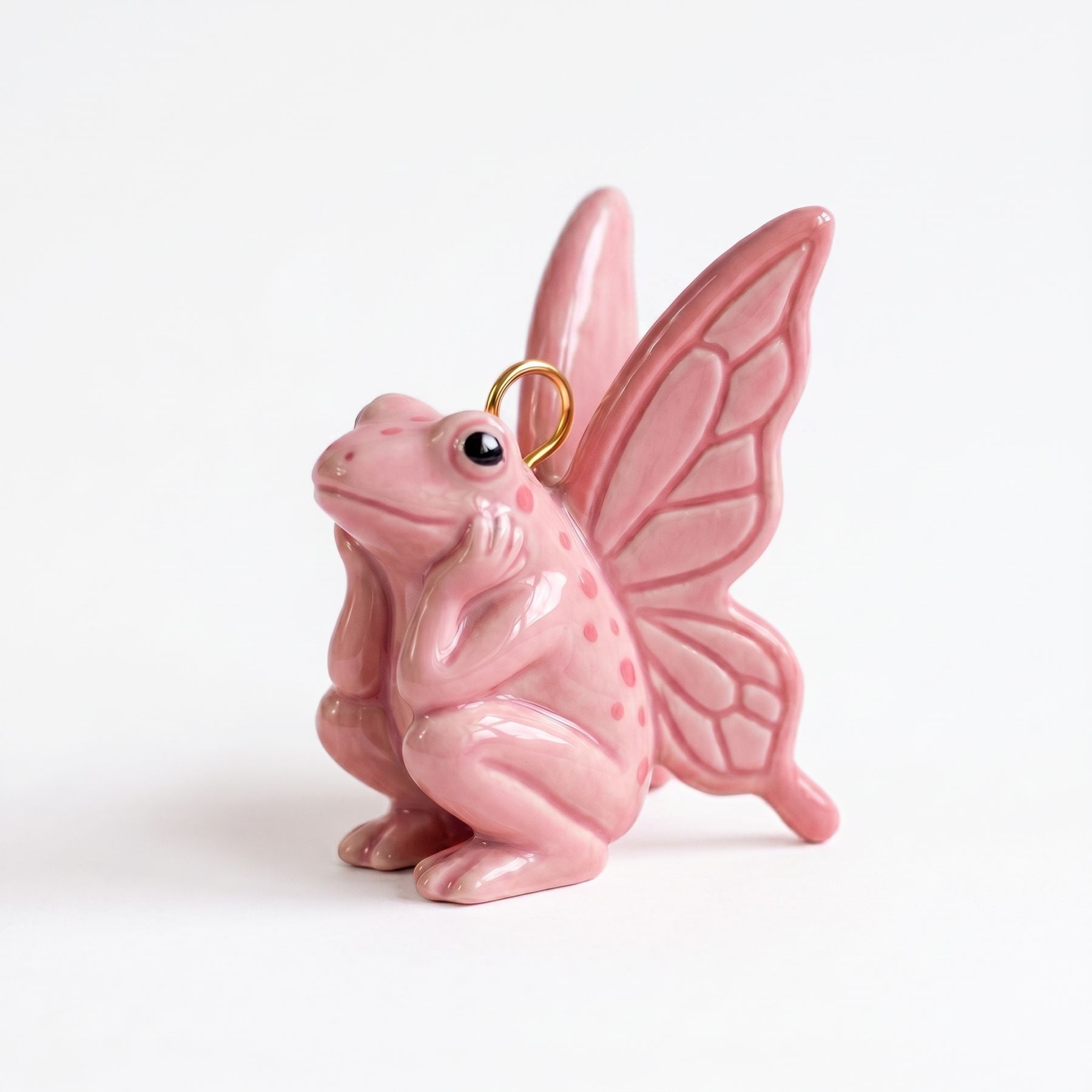 Wholesale Chic Winged Animal Pendant Milk Purple Polka Dot Design Fashion Jewelry Accessory For Boutique Resale Gift