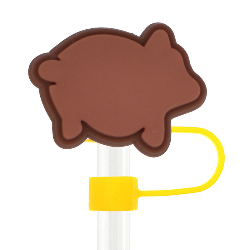 Wholesale  Random 100pcs Mexican Series  10mm PVC Soft Straw Tube Cap