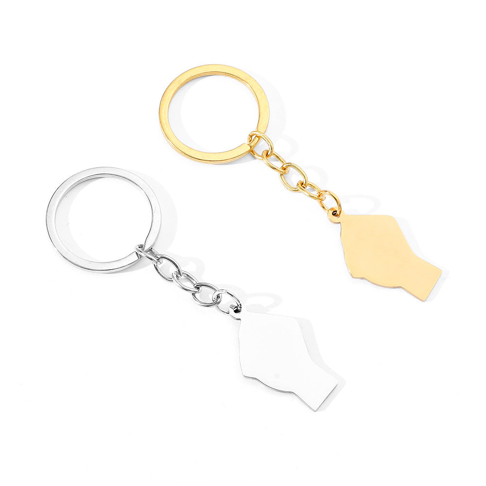 Wholesale Stainless Steel Fist Pendant Decorative Metal Keychain
