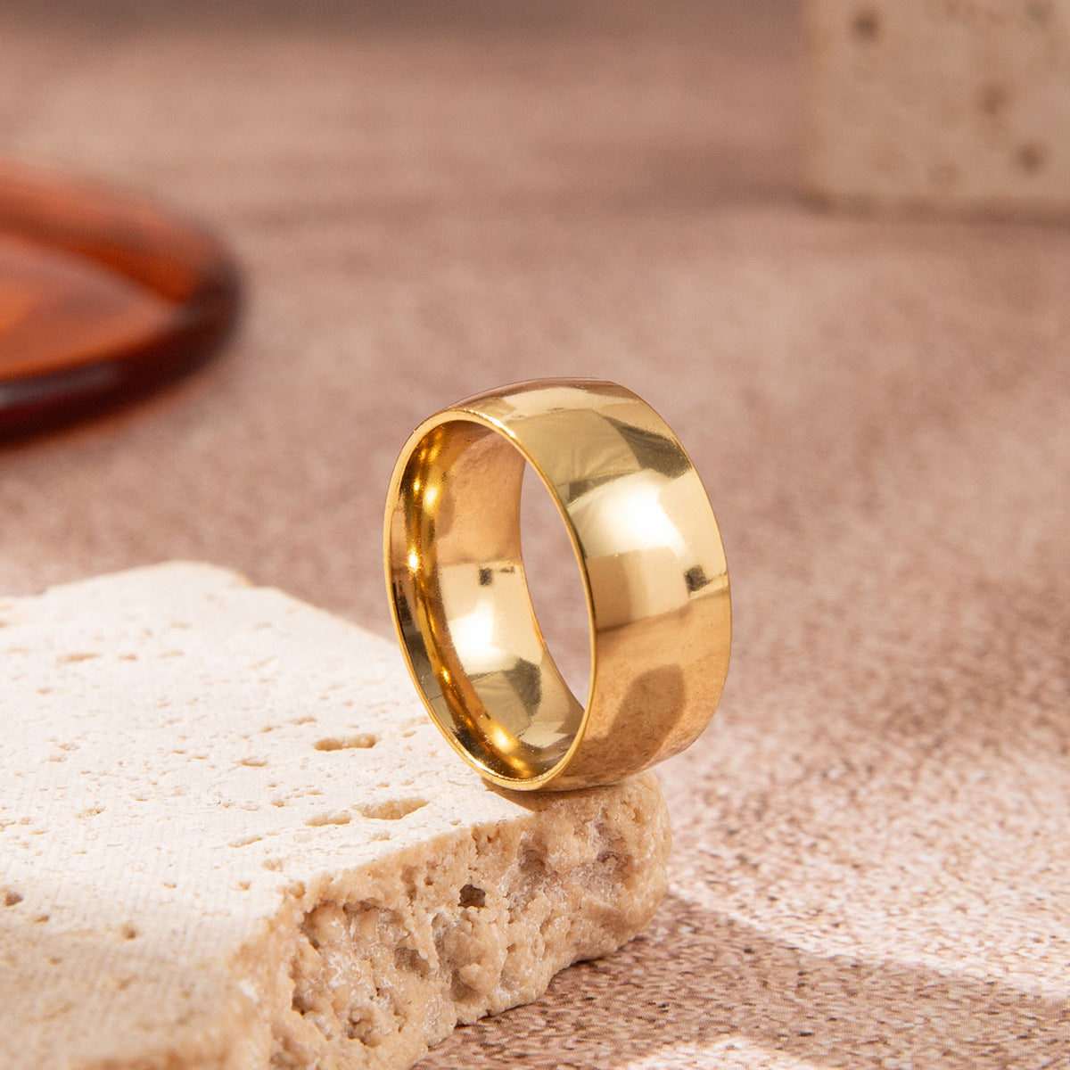 Wholesale  stainless steel ring 18K minimalist ring