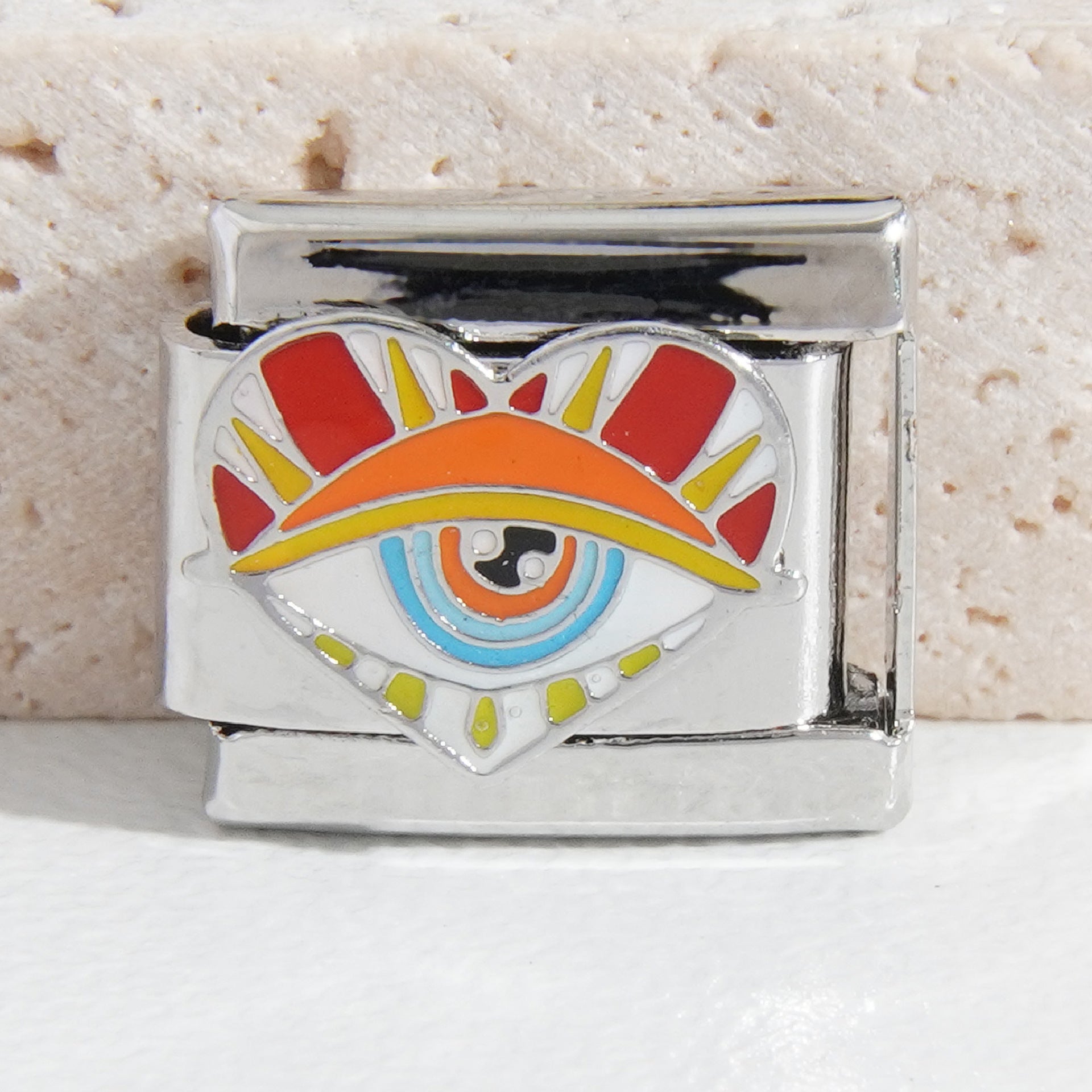 Wholesale  9mm Italian Charm Starter Bracelets DIY square Single Section Creative Stainless Steel Composable Bracelet