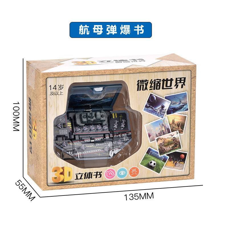 Wholesale 3D Stereo Dinosaur Foldableing Bomb Book Mini Keychain