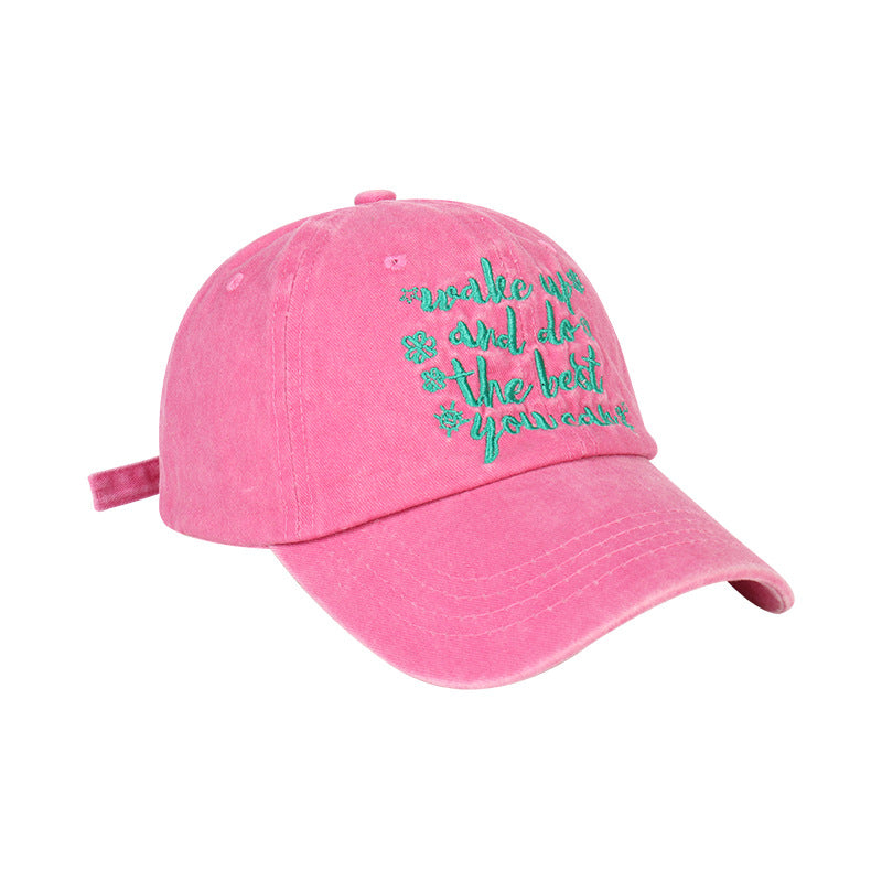 Wholesale  Washed Letter Embroidered Baseball Cap