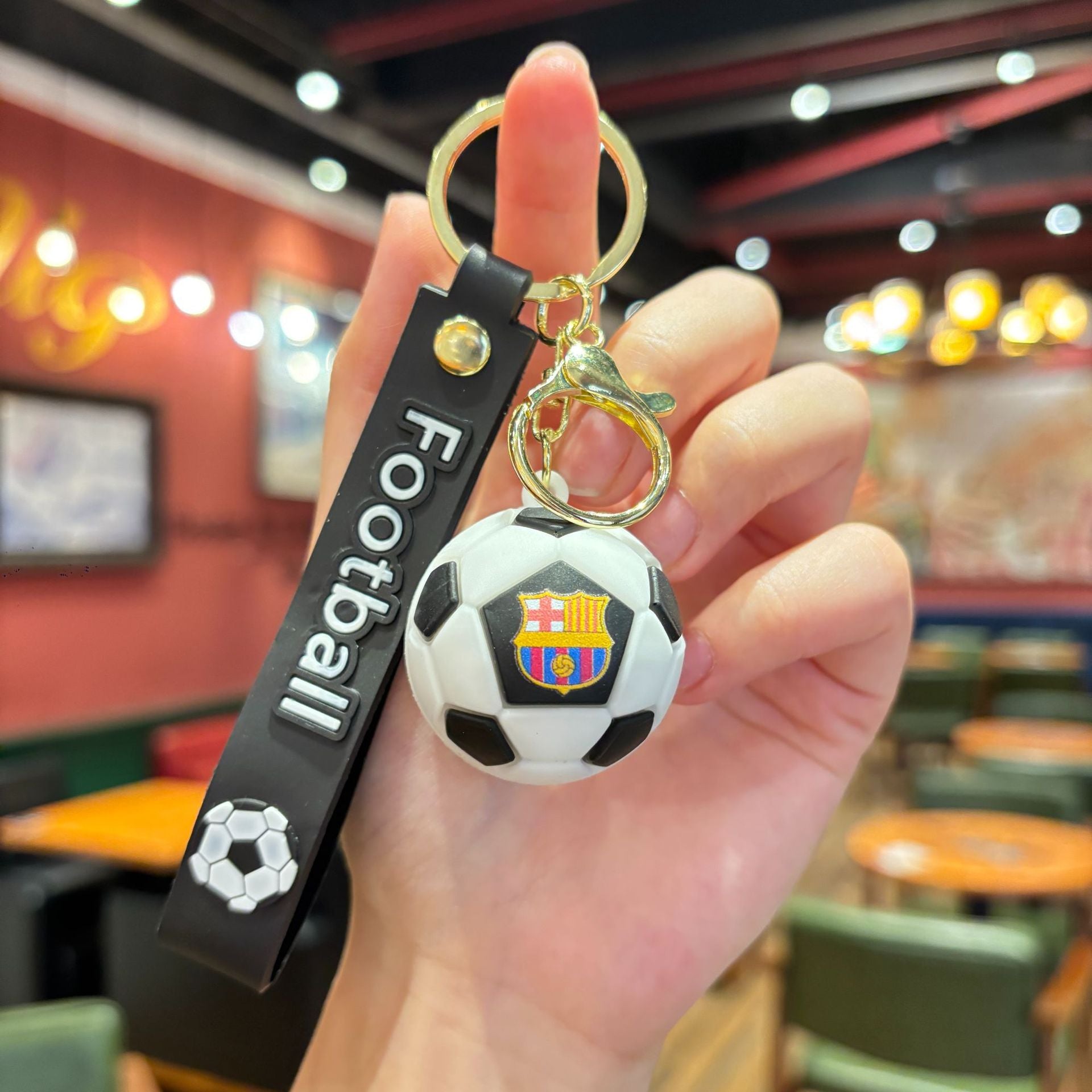 Wholesale  Cartoon Standard Soccer Football Keychain