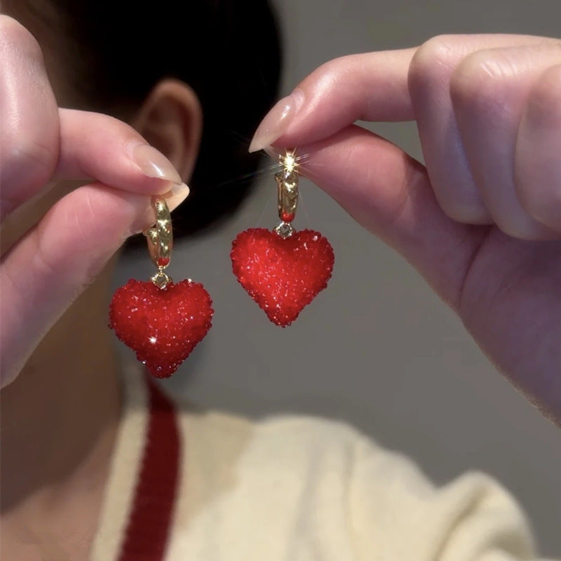 Wholesale  Red Candy Love Earrings
