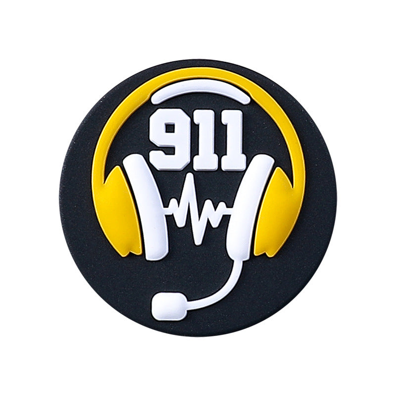 Wholesale 20pcs American Badge Silicone Beads Focal Beads DIY Beaded Pen Accessories ACC-BDS-RongFa016