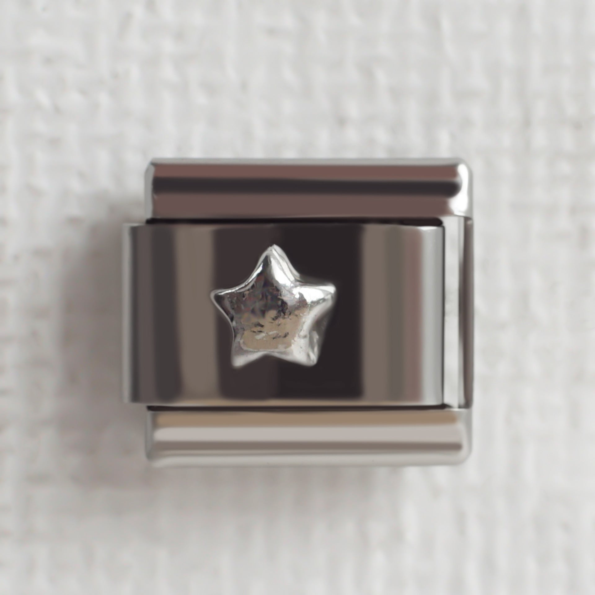 Wholesale 5pcs/ pack Makeup &  Accessories Enamel Italian Charms Single Section Creative Stainless Steel Composable Bracelet