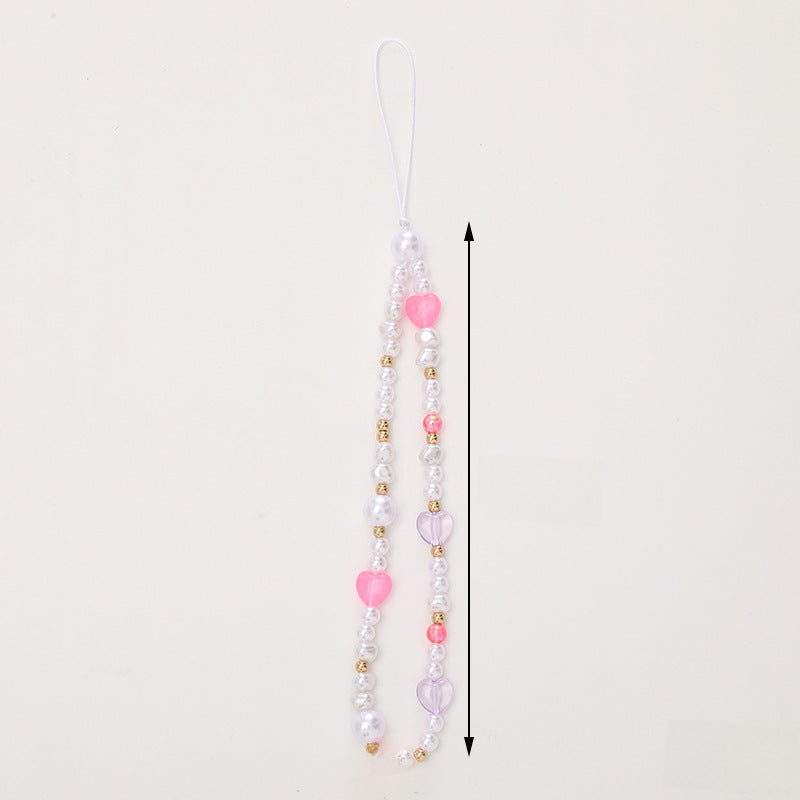 Wholesale  Colorful Bow Beaded  Chain  Jewelry Lanyard  Keychains