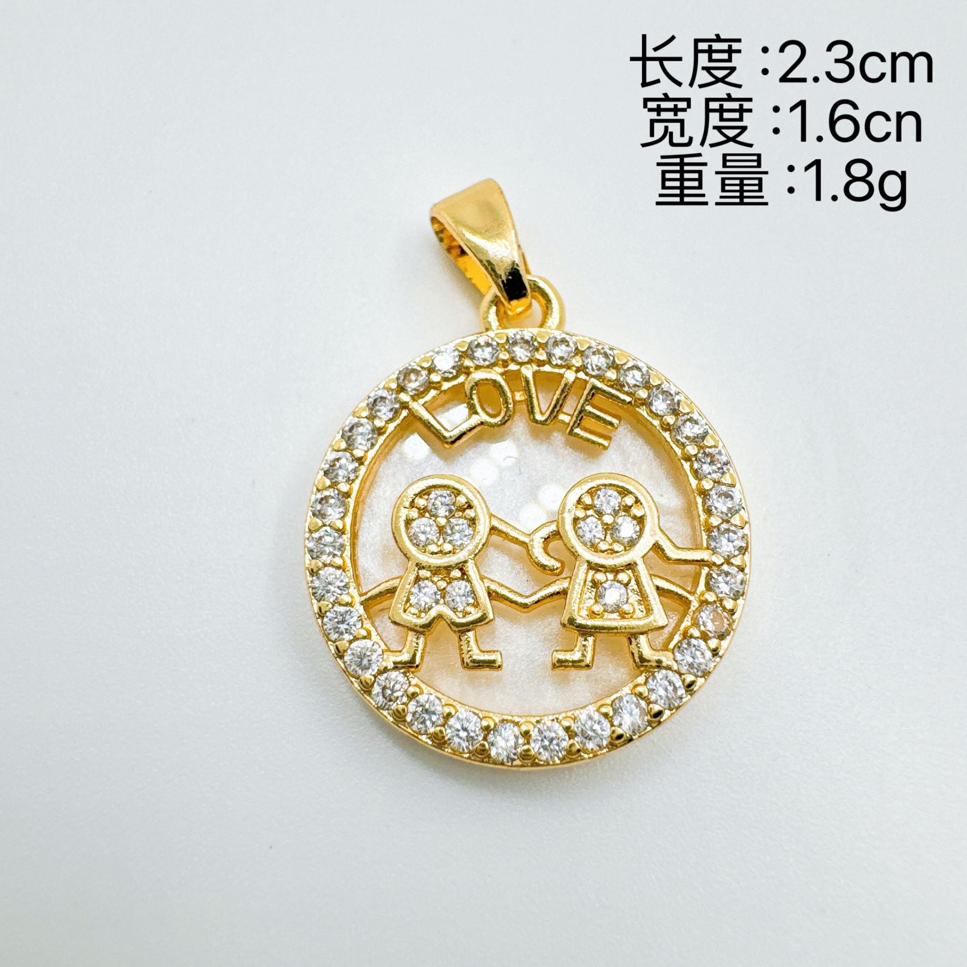 Wholesale Gold Plated Copper Minimalist Heart Cross Pendant Necklace Boutique Jewelry Gift