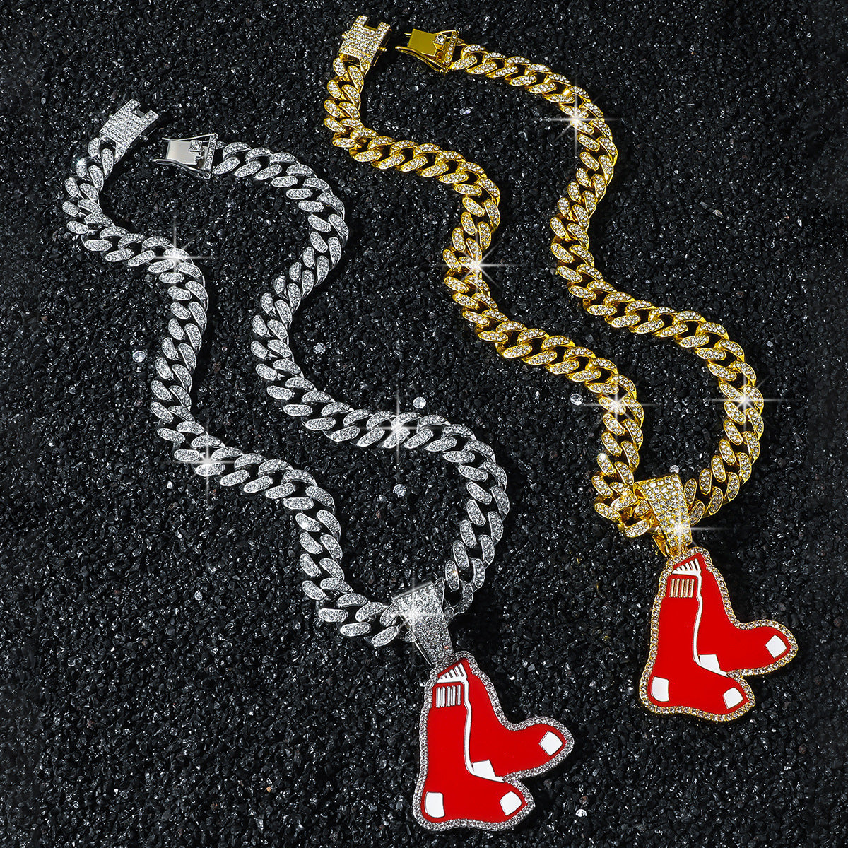 Wholesale Hip Hop Cuban Chain Pendant Necklace Men' s Zinc Alloy Electroplated Boutique Resale Jewelry Accessory