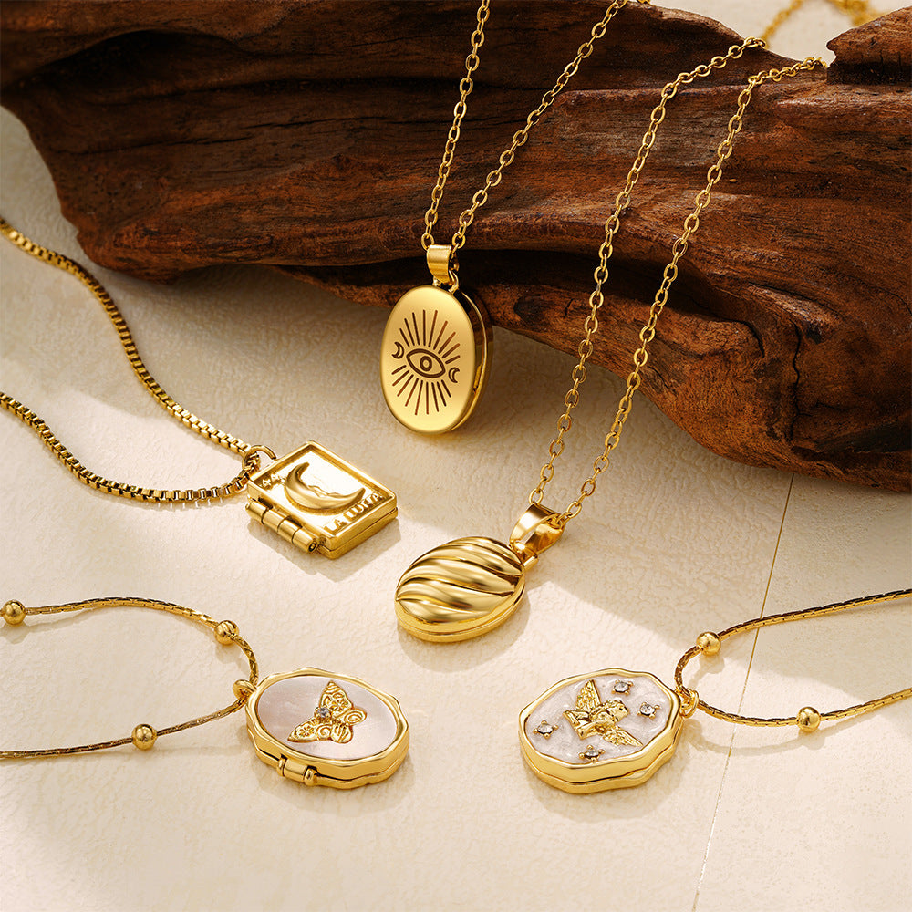 Wholesale  Stainless Steel 18K Gold Photo Necklace