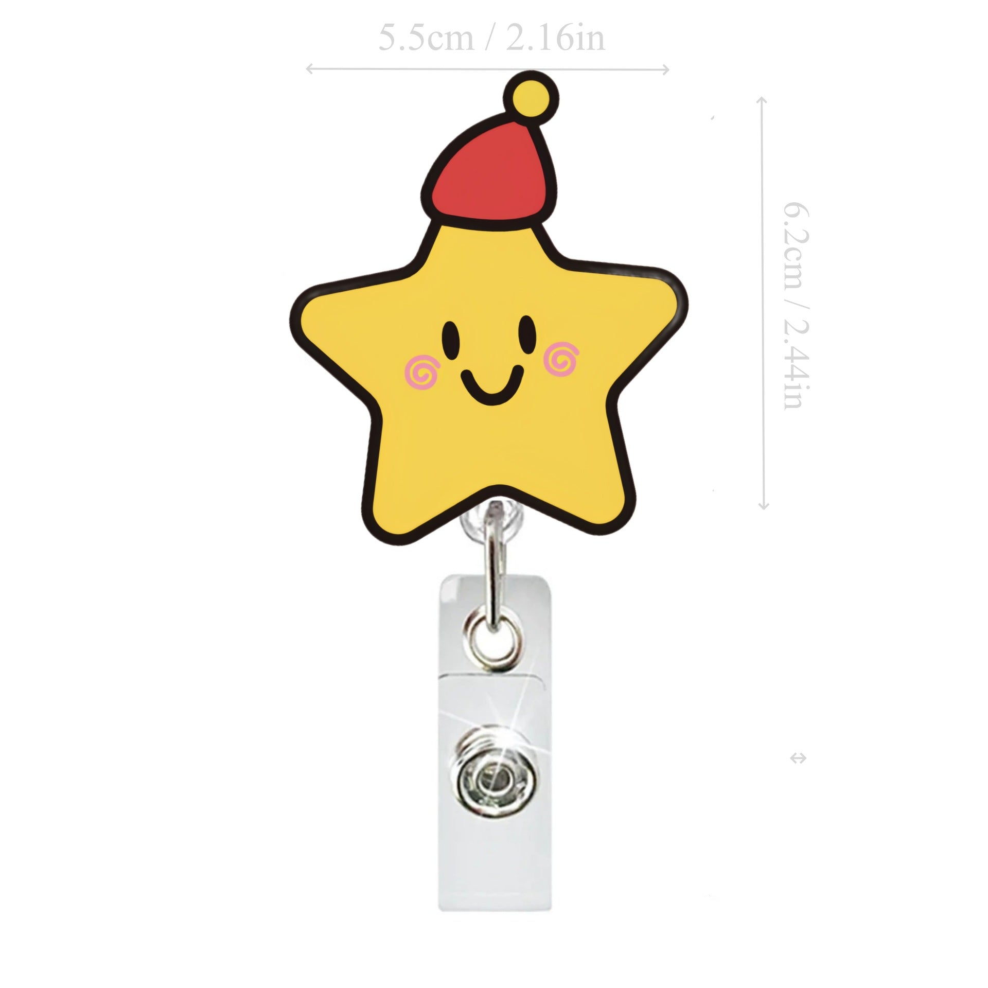 Wholesale Christmas Fun Acrylic Retractable Keychain Badge Reels