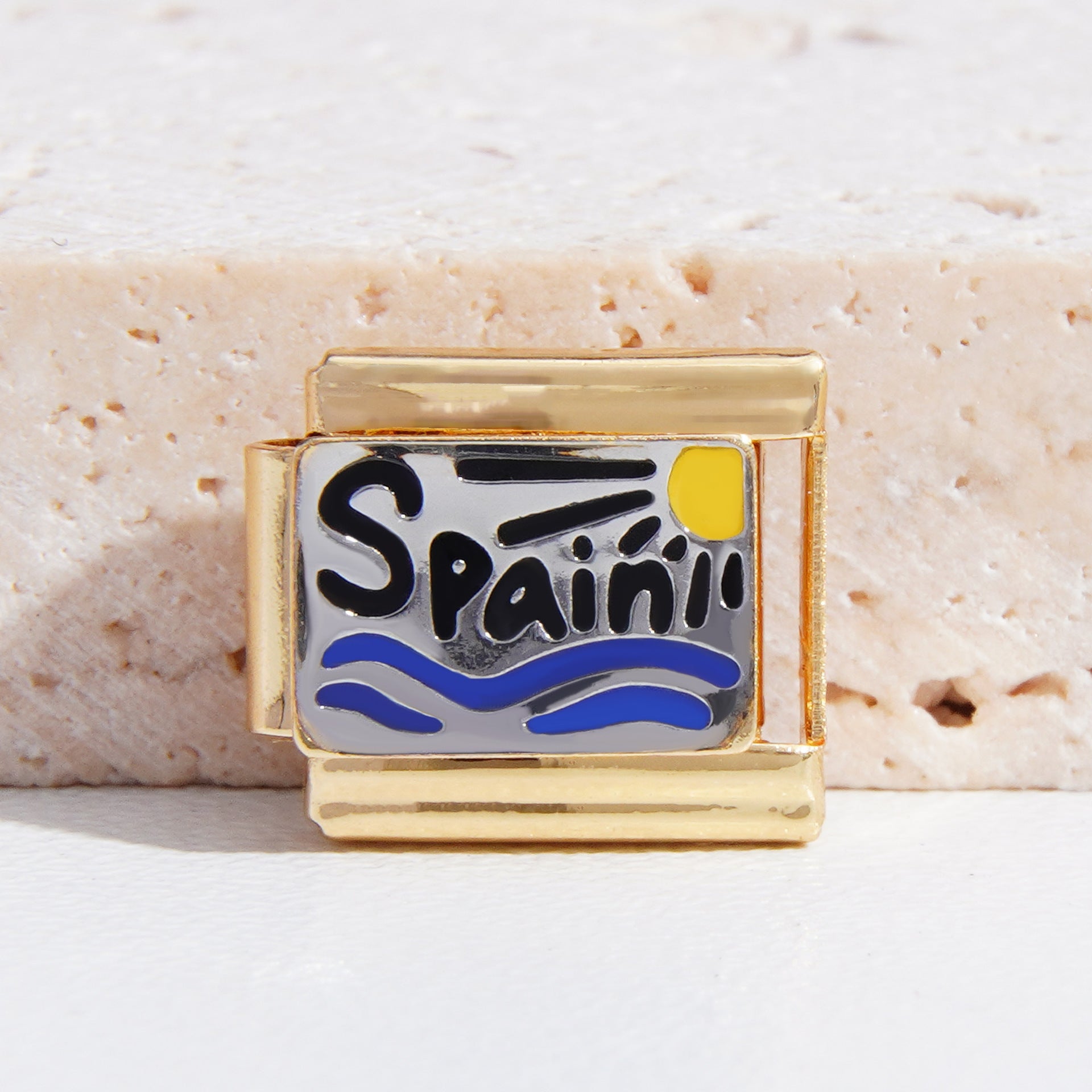 Wholesale Italian Charm Bracelet 9mm DIY Splicing Christmas Gold Titanium Steel Composable Bracelet