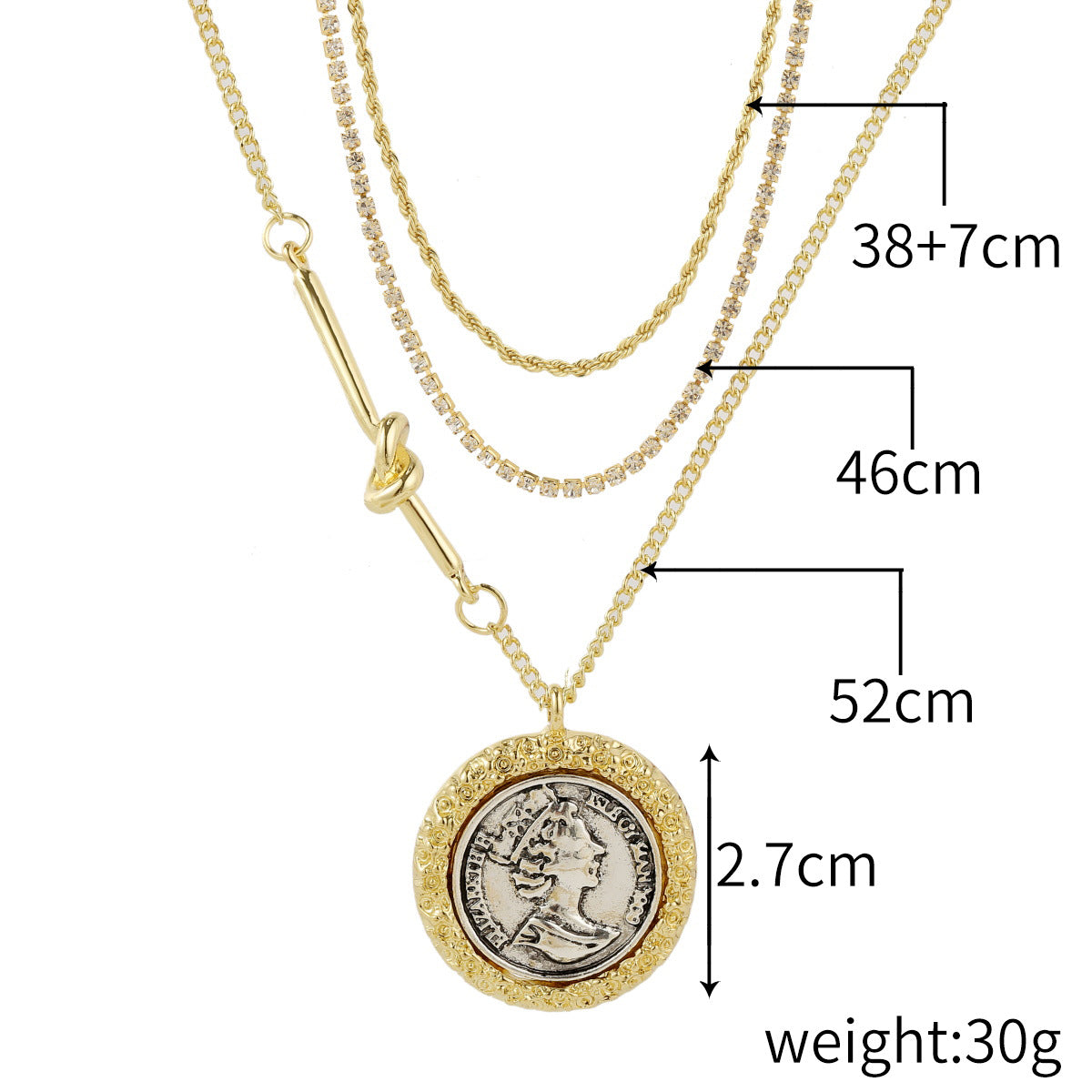 Wholesale Multi-layer Double-layer Necklace Clavicle Chain Love Necklace