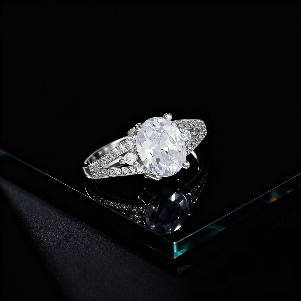 Wholesale Trendy Flower Open Ring For Women Zircon Pearl Rhinestone Design Jewelry Accessory Gift Everyday Wear Resale