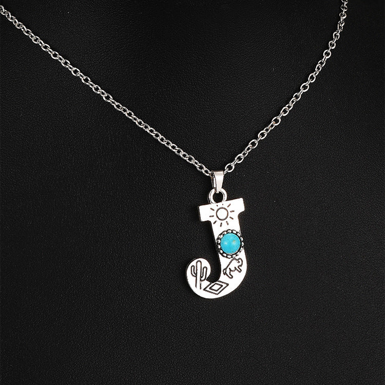 Wholesale Bourbon Mia Style English Letter Necklace ACC-NE-Yuj001