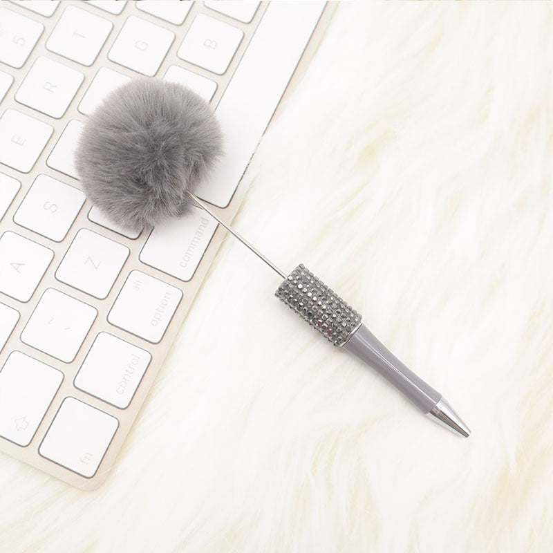 Wholesale Beadable Pens Rhinestone Pom Pom Ball DIY Beaded Pen ACC-PN-CY005