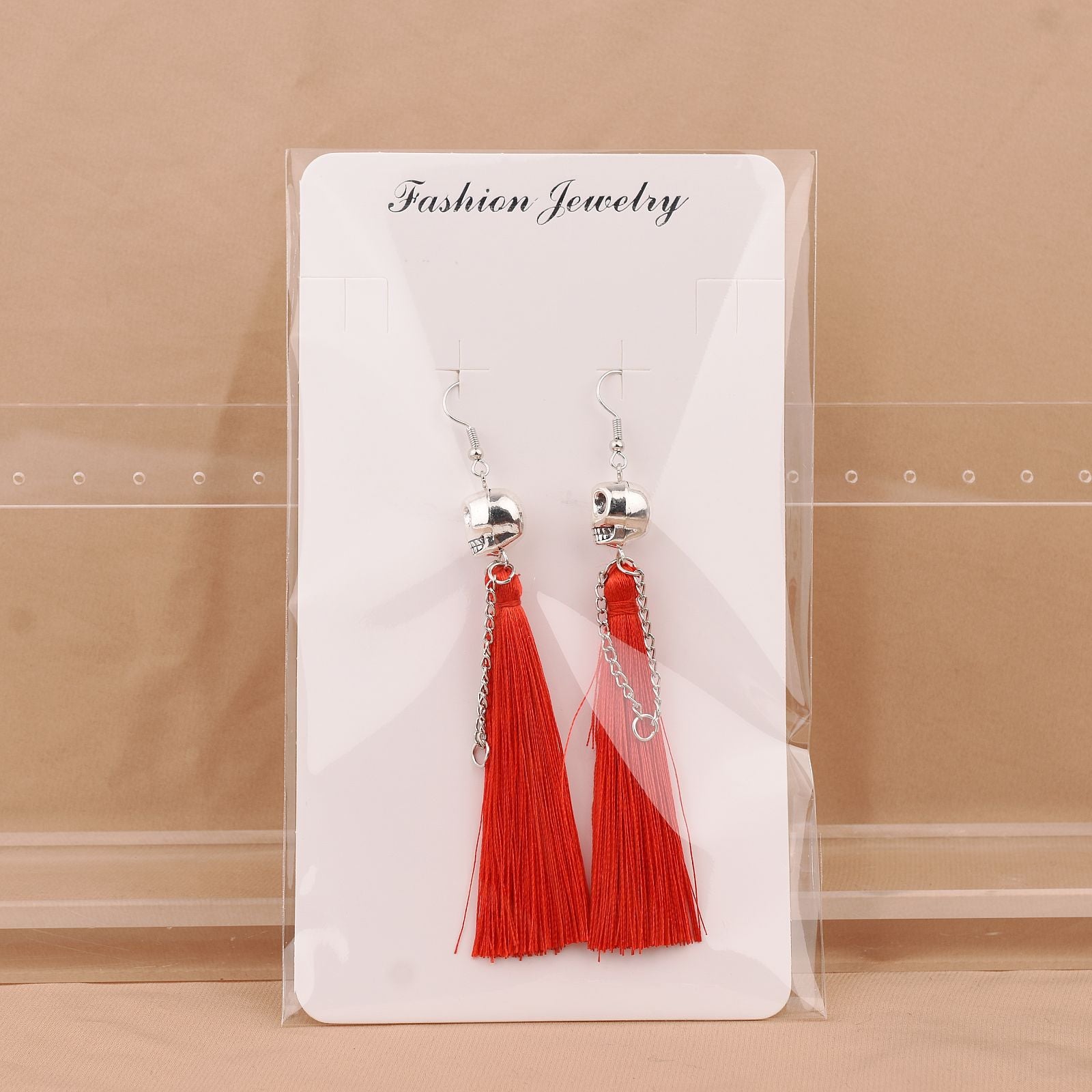 Wholesale Halloween Skull Tassel Earrings ACC-ES-Xunt006