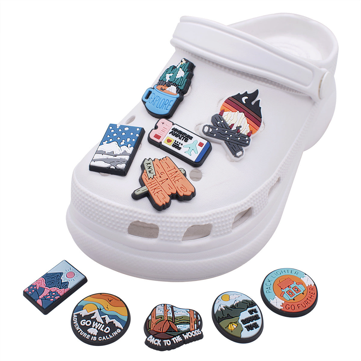 Wholesale Random 100pcs Travel Scenery Series Shoes Accessories Shoes Charms