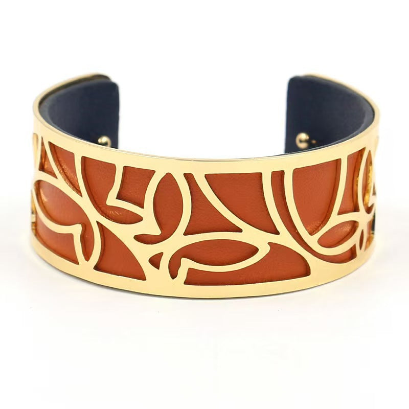 Wholesale Double-sided replaceable colorful PU leather bracelet