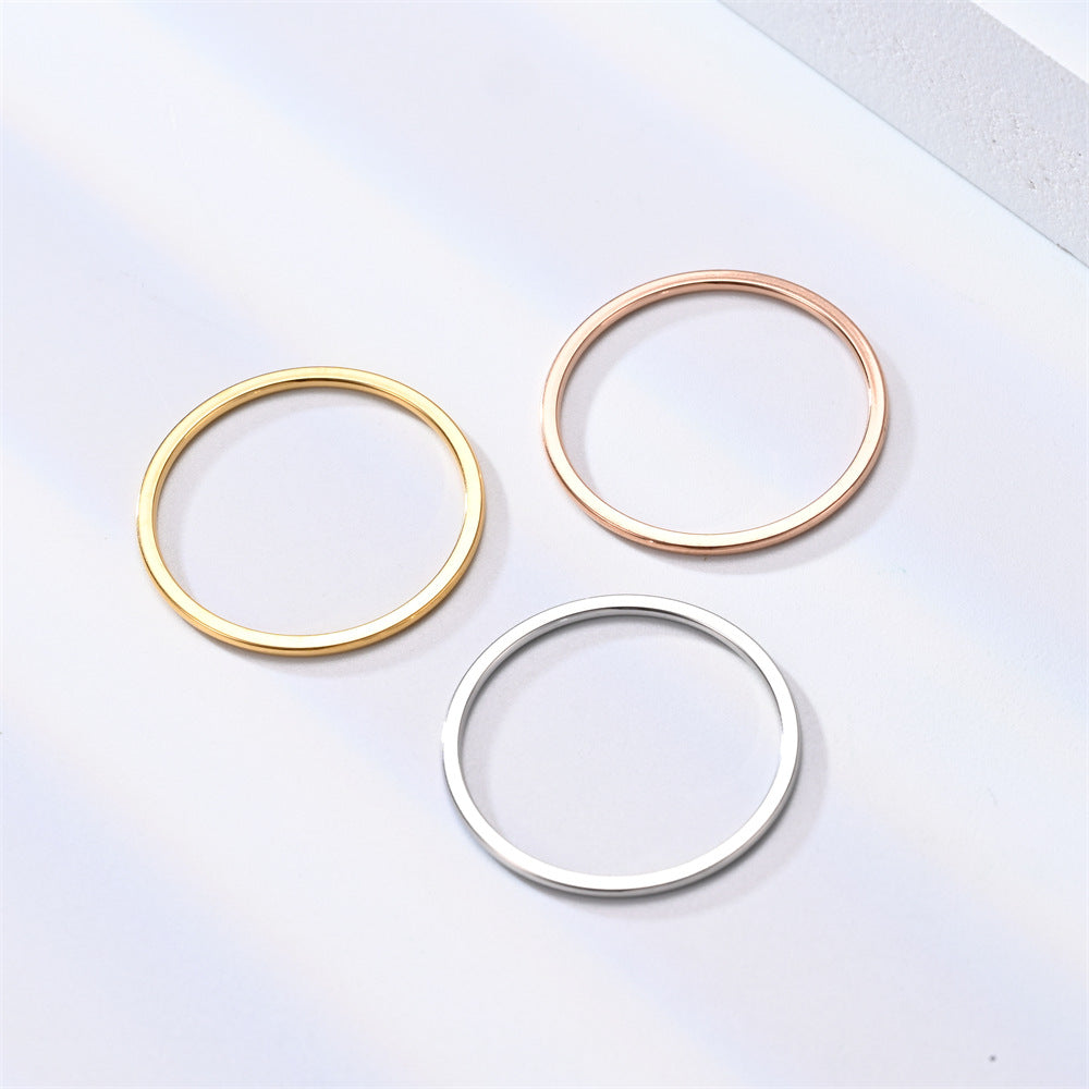 Wholesale 1MM Extremely Fine Inner and Outer Ball Aperture Ring Clearance Stainless Ring ACC-RS-TengSui003