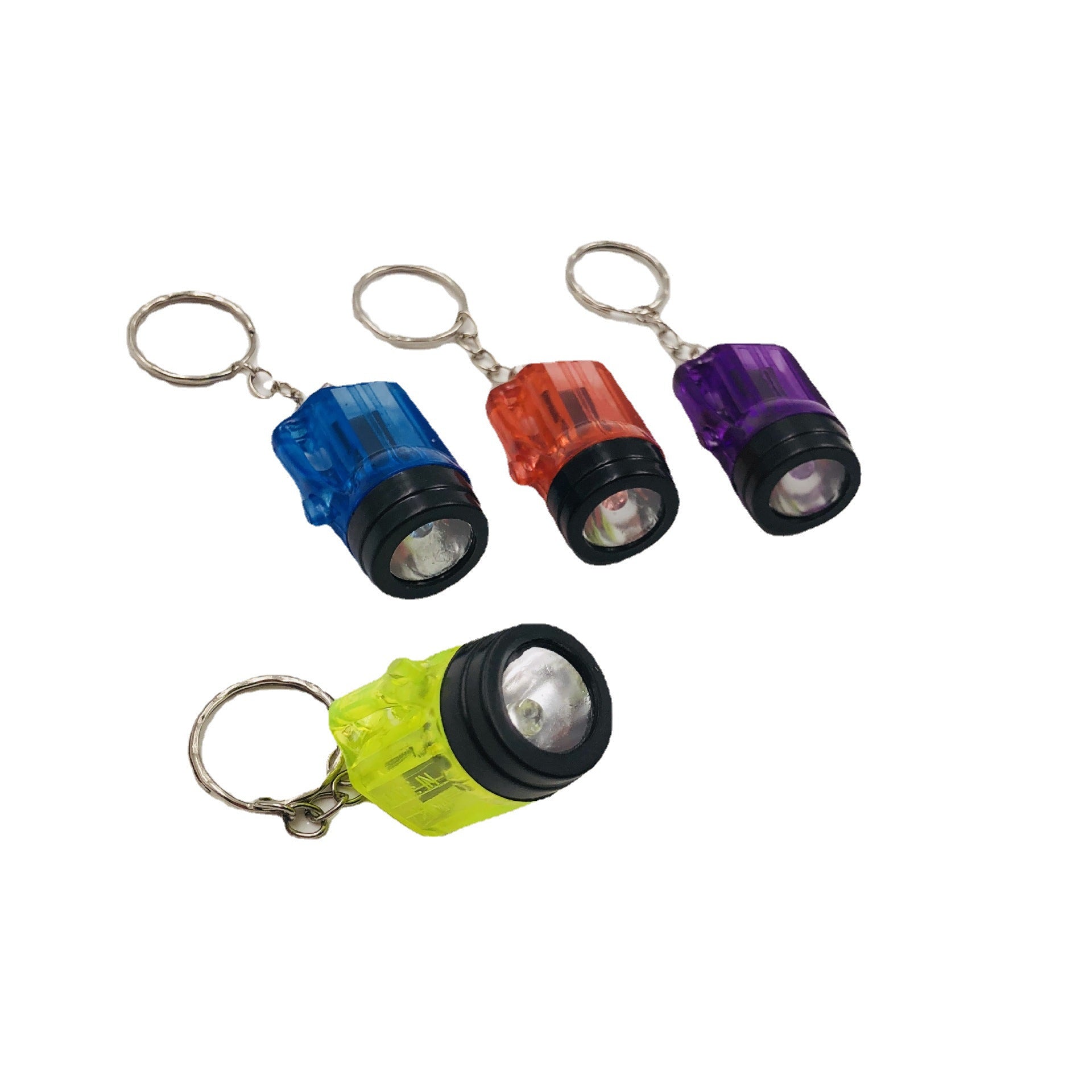 Wholesale Plastic LED Small Flashlight Creative Key Chain