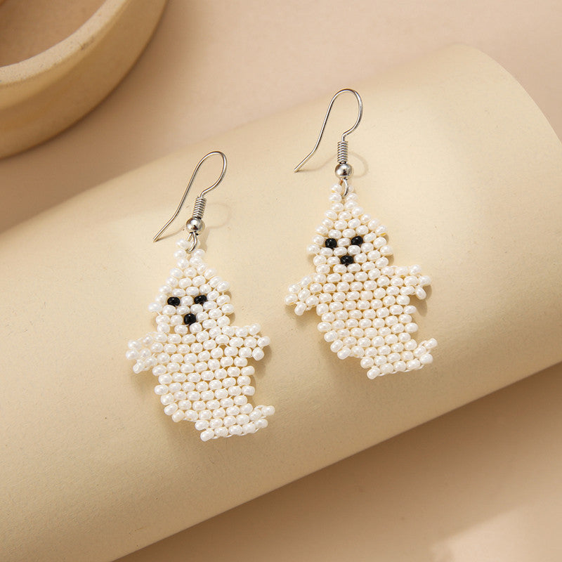Wholesale  Creative Halloween Series Tassel Beaded Earrings