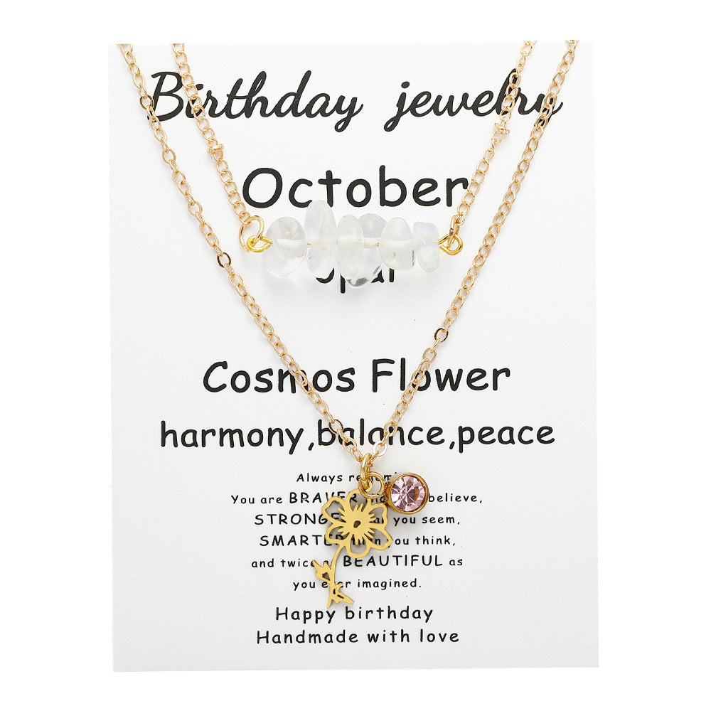 Wholesale  multi-layer green gold gravel necklace