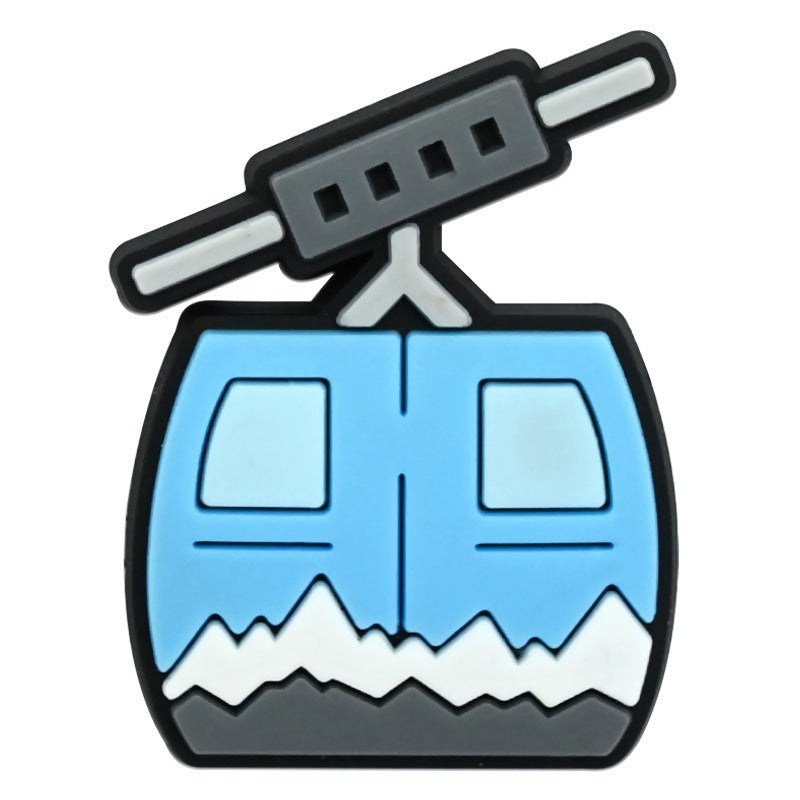 Wholesale  Random 100pcs ski series PVC Soft Rubber Shoe Buckle Decoration