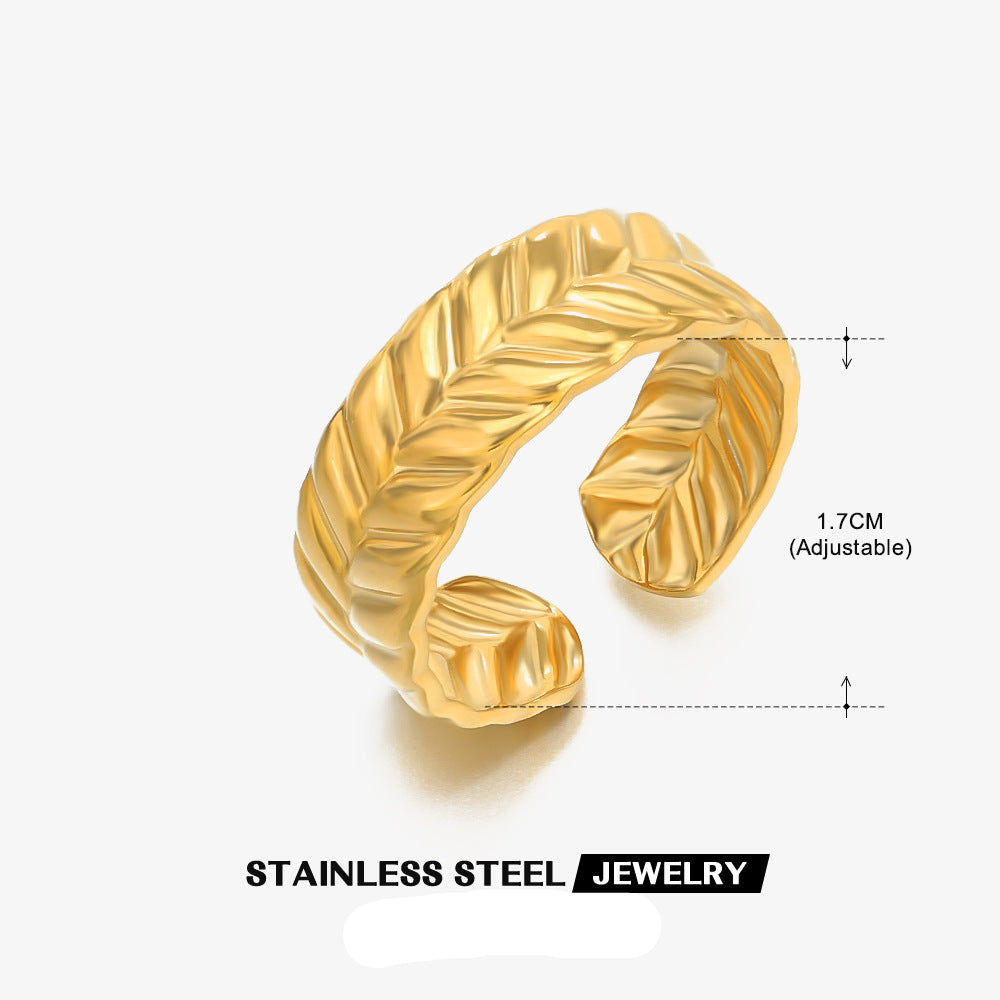 Wholesale Stainless Steel Snake Open Adjustable Ring