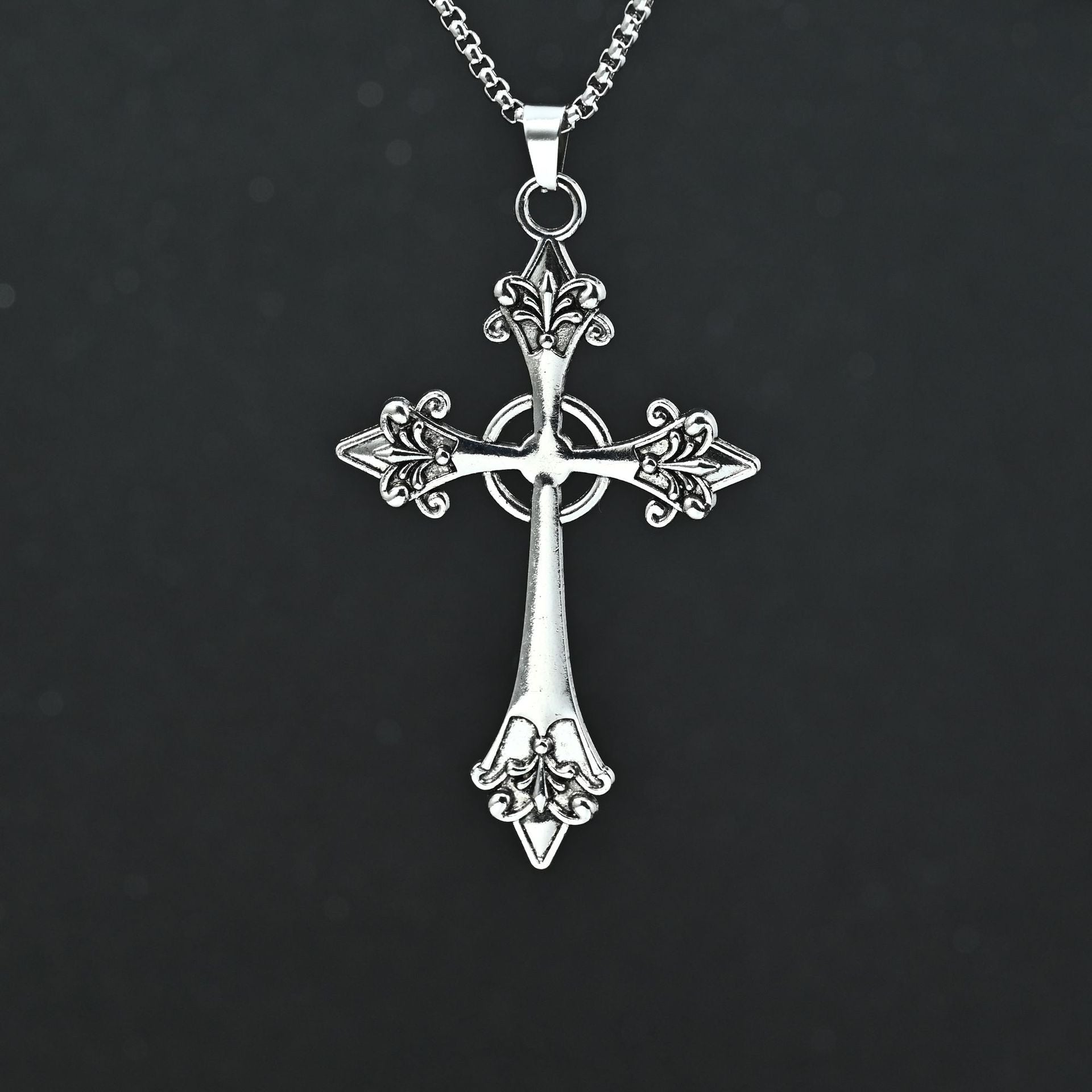 Wholesale Hip Hop Street Style Alloy Cross Pendant Necklace Fashion Accessory For Gift And Boutique Resale