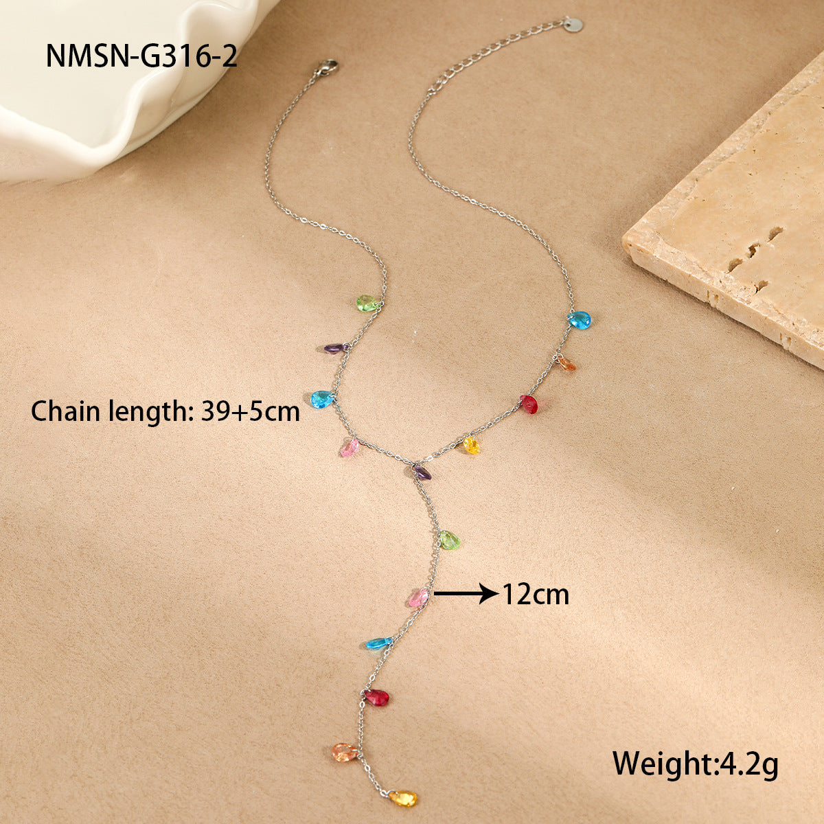 Wholesale  Fashion Tassel Y-Shaped Chain Stainless Steel Necklace