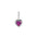Wholesale 925 sterling silver twelve birthstone heart necklace